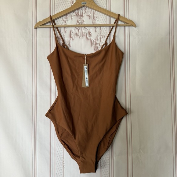 SKIMS Other - Skims Classic Swim Square Neck Scoop One Piece Bronze Size S NWT $128 MSRP
